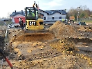 Porządkowanie placu wokół nowej remizy, 1-9 grudzień 2022 r.